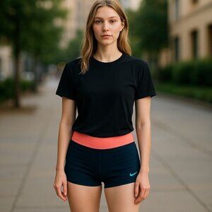 Nike Women's Black Dri-Fit Performance Game Shorts, Size M Gray Pink Running